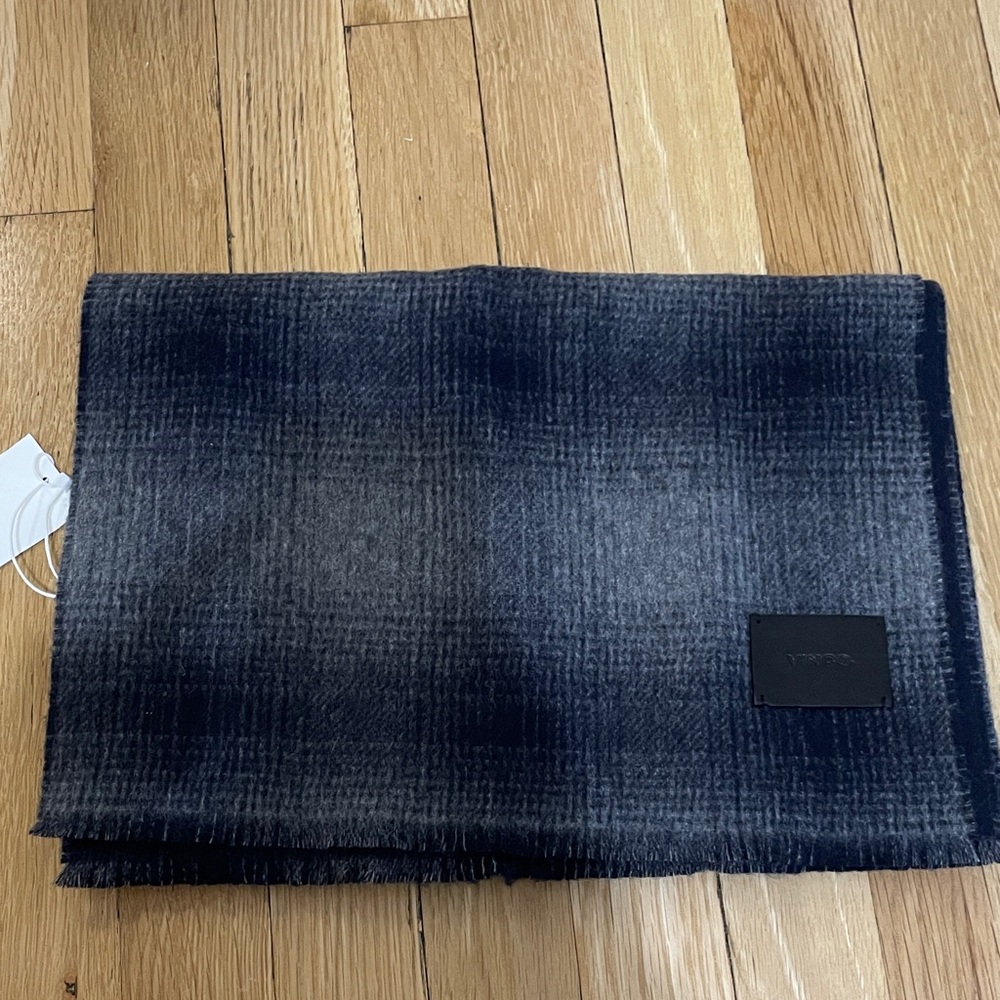 Vince Charcoal and Black Men's Scarf